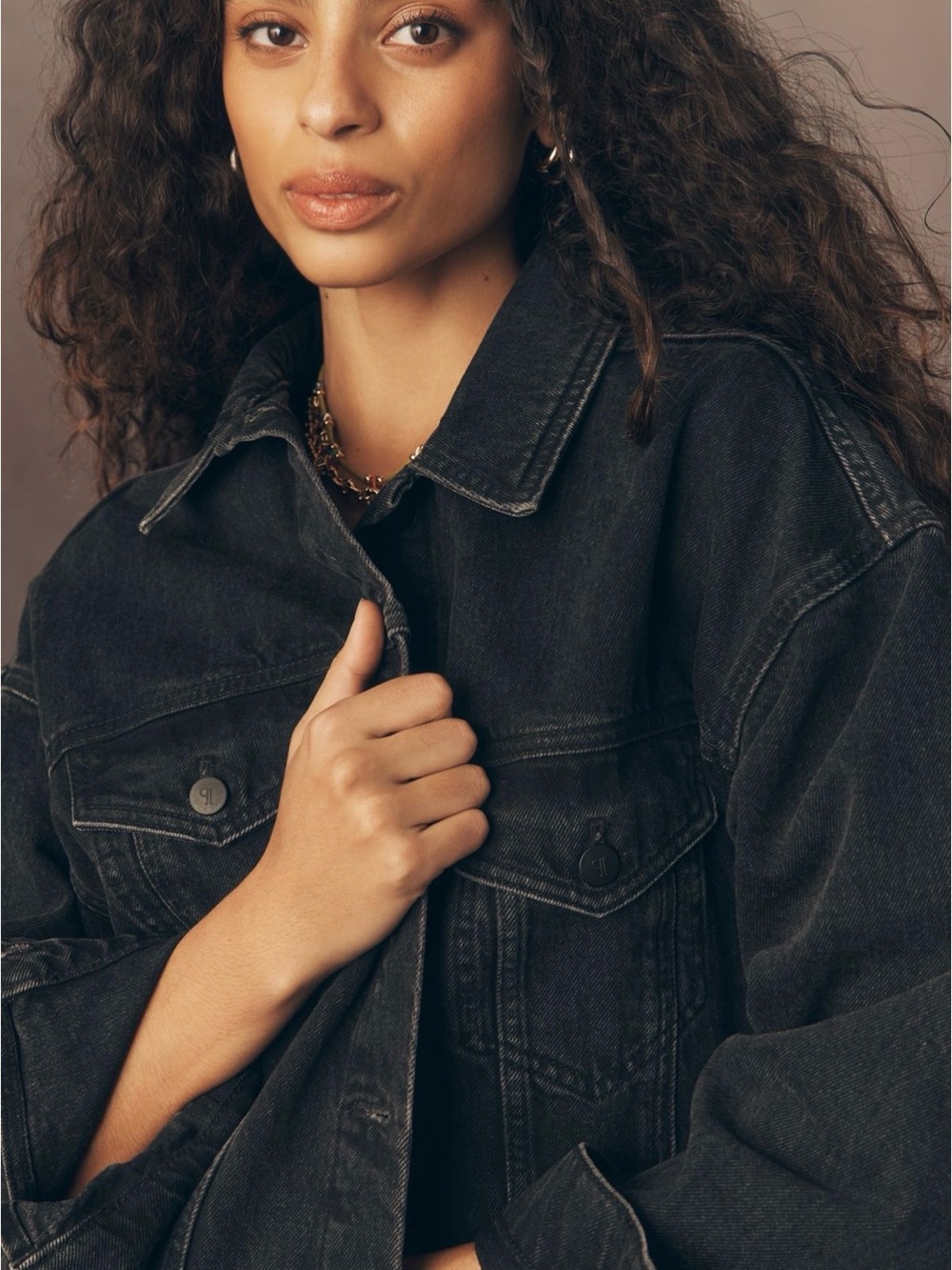 Anthropologie Pilcro Weston Boyfriend Denim Jacket black (xs/xxs) - Picture 2 of 9